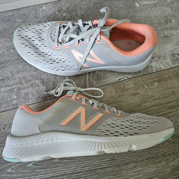 New Balance Womens DRFT Running Shoes Size 8.5 Gray/Peach Lightweight No Insoles - Picture 1 of 15